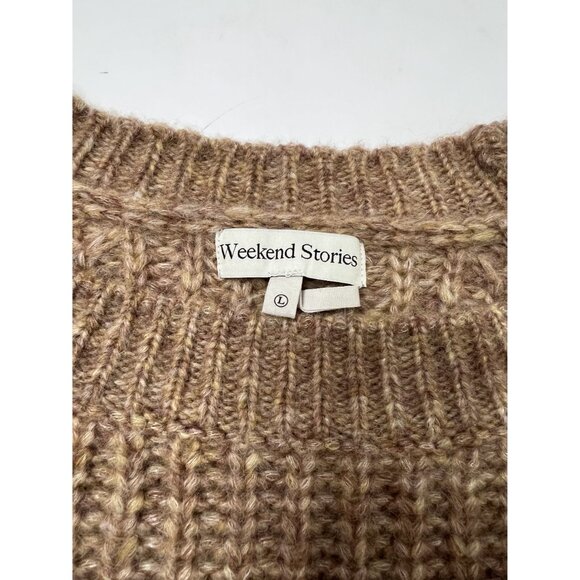 Weekend Stories Sonoma Crew Neck Sweater in Toffee - Picture 5 of 5